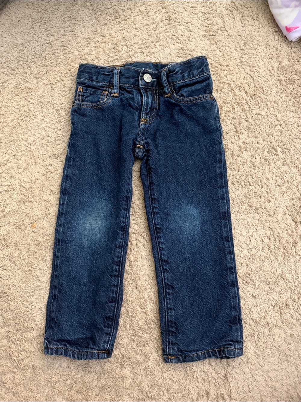 GAP Kids Navy Blue Straight-Leg Denim Jeans, Lined